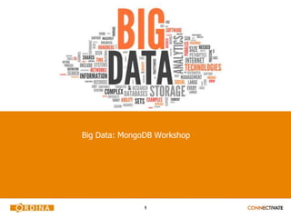 1
Big Data: MongoDB Workshop
 