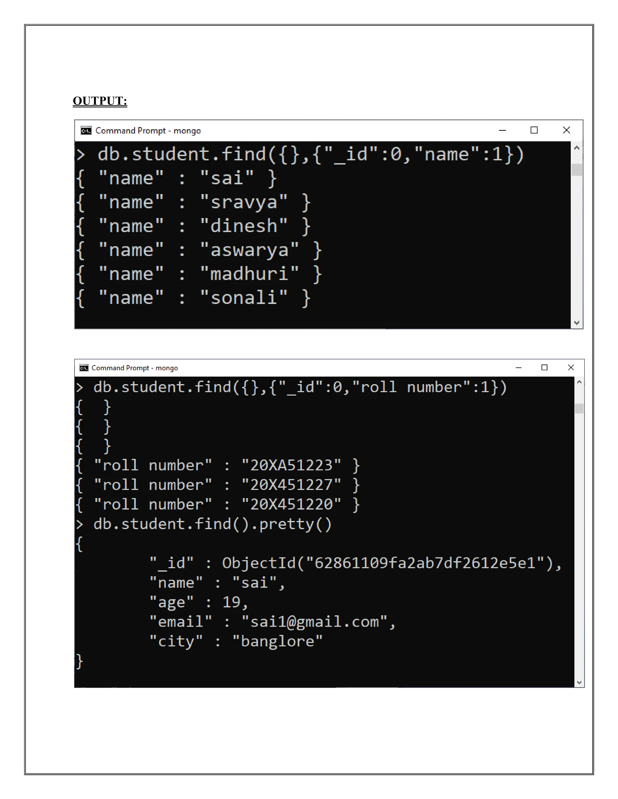 OUTPUT:
 