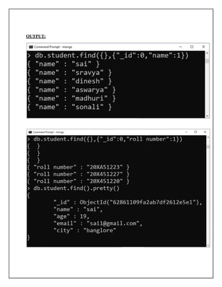 OUTPUT:
 