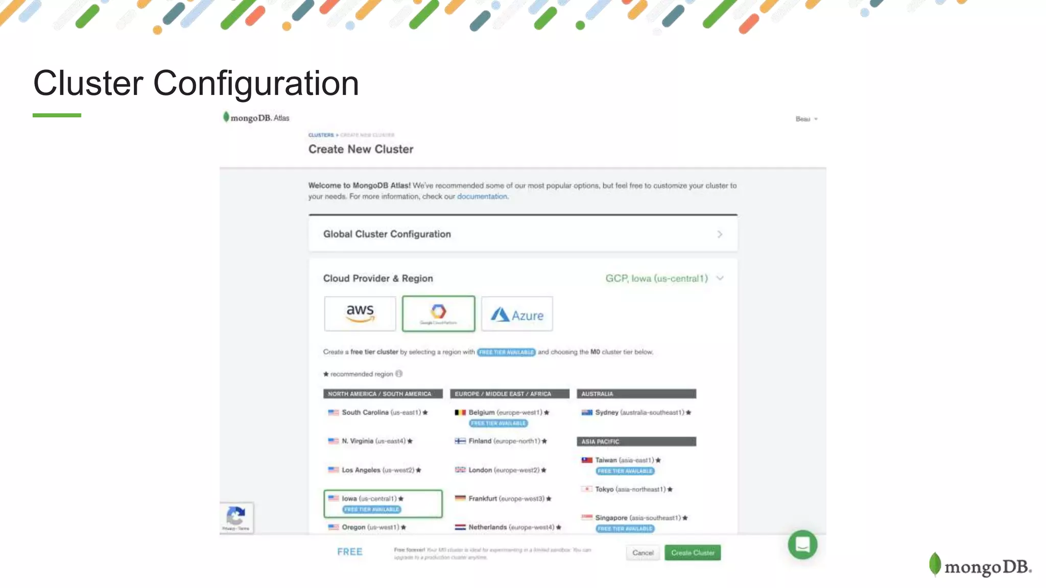 Cluster Configuration
 