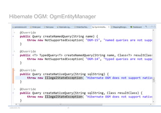 codecentric AG 37
Hibernate OGM: OgmEntityManager
 