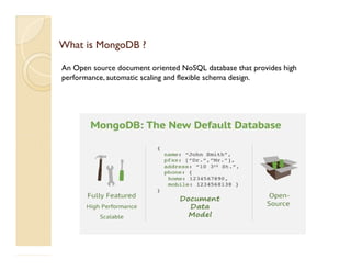 MongoDB NoSQL database a deep dive -MyWhitePaper | PPT
