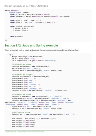 Mongo db notes for professionals | PDF