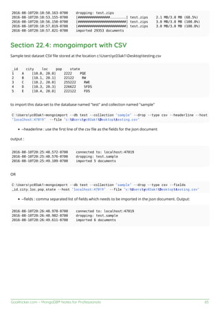 Mongo db notes for professionals | PDF