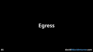 david@davidmturner.com
Egress
85
 