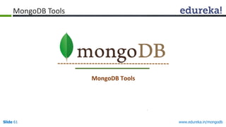 www.edureka.in/mongodbSlide 61
MongoDB Tools
MongoDB Tools
 