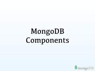 Sharding
          App       App      App
         Server    Server   Server
         MongoS    MongoS    MongoS

        ...