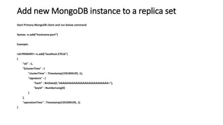 Mongodb replication | PDF | Databases | Computer Software and Applications