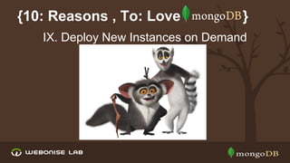 {10: Reasons , To: Love

}

IX. Deploy New Instances on Demand

 