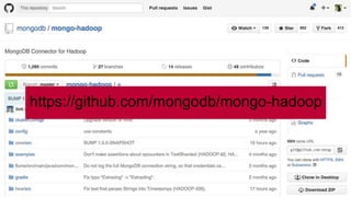 https://github.com/mongodb/mongo-hadoop
 