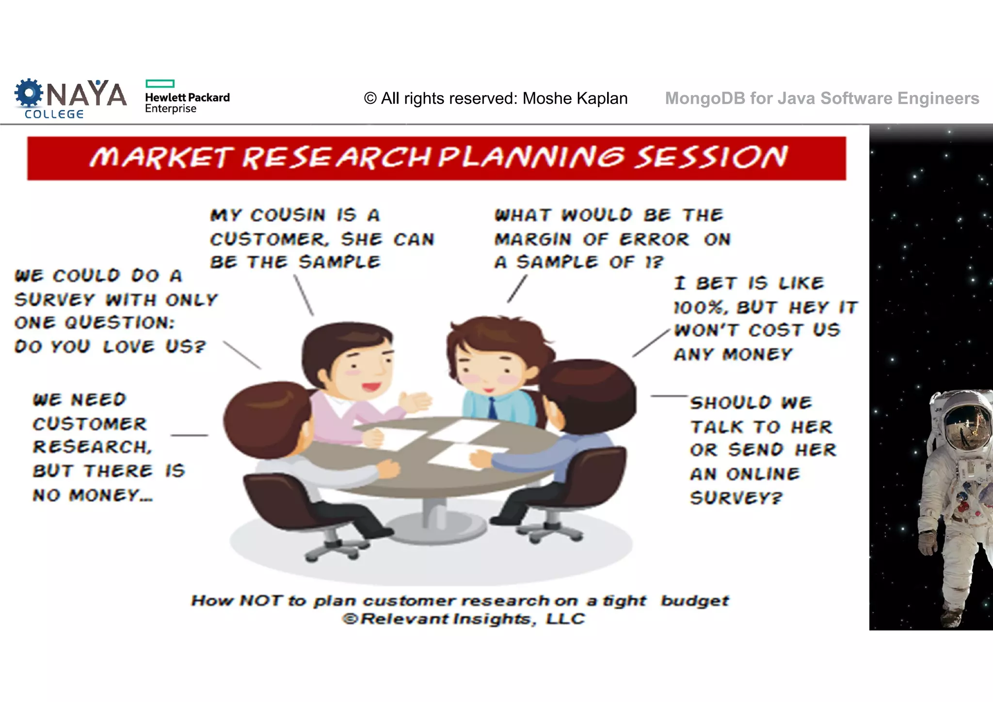 © All rights reserved: Moshe Kaplan© All rights reserved: Moshe Kaplan MongoDB for Java Software Engineers 13 