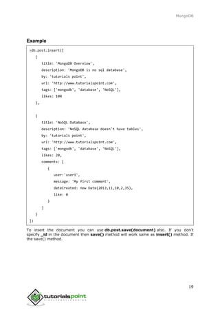 Mongodb tutorial | PDF
