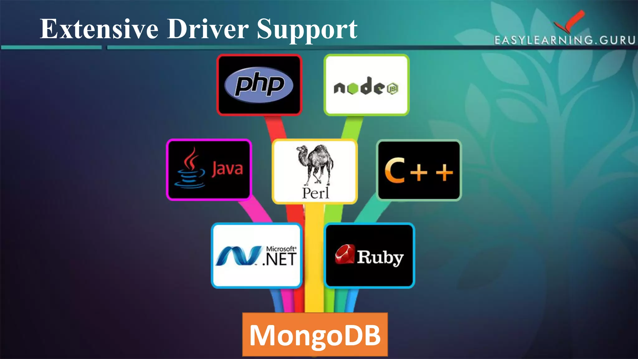 Extensive Driver Support 
MongoDB  