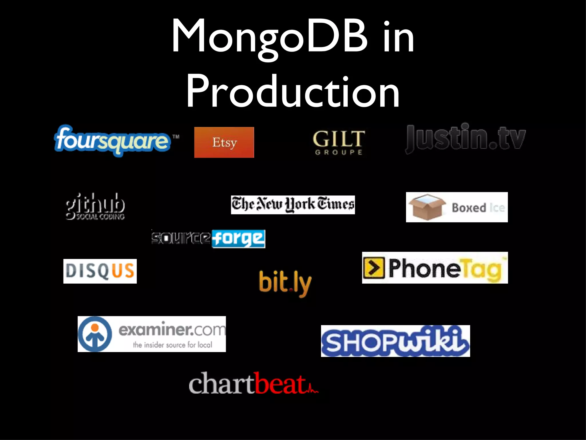MongoDB in Production 
