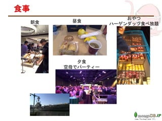食事
朝食 昼食
おやつ
ハーゲンダッツ食べ放題
夕食
空母でパーティー
 