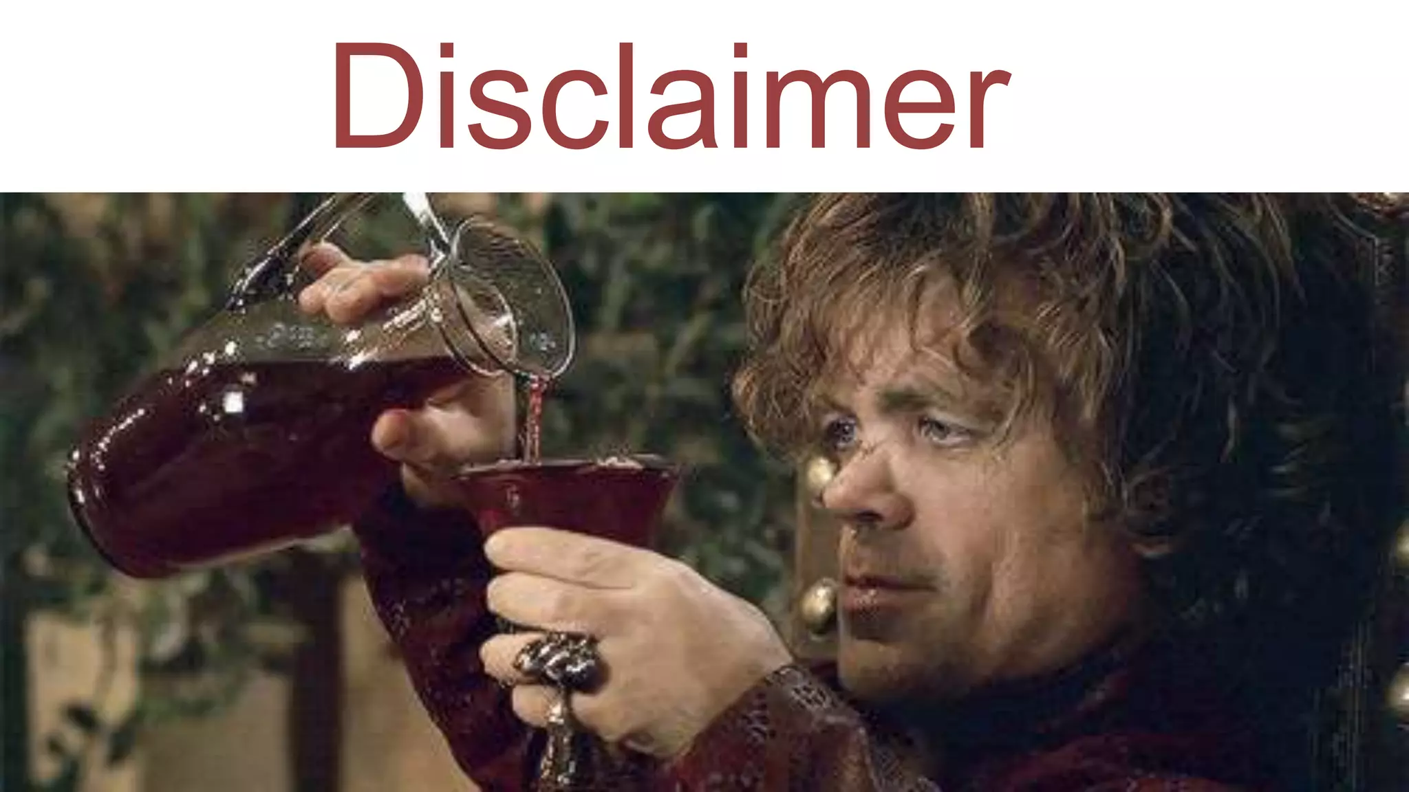 Disclaimer
 