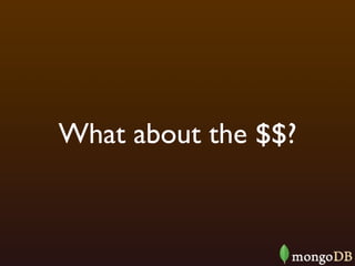 What about the $$?
 