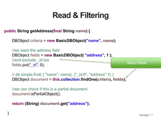 Mongo+java (1) | PPTX