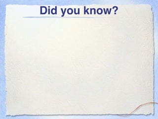 Did you know?
 