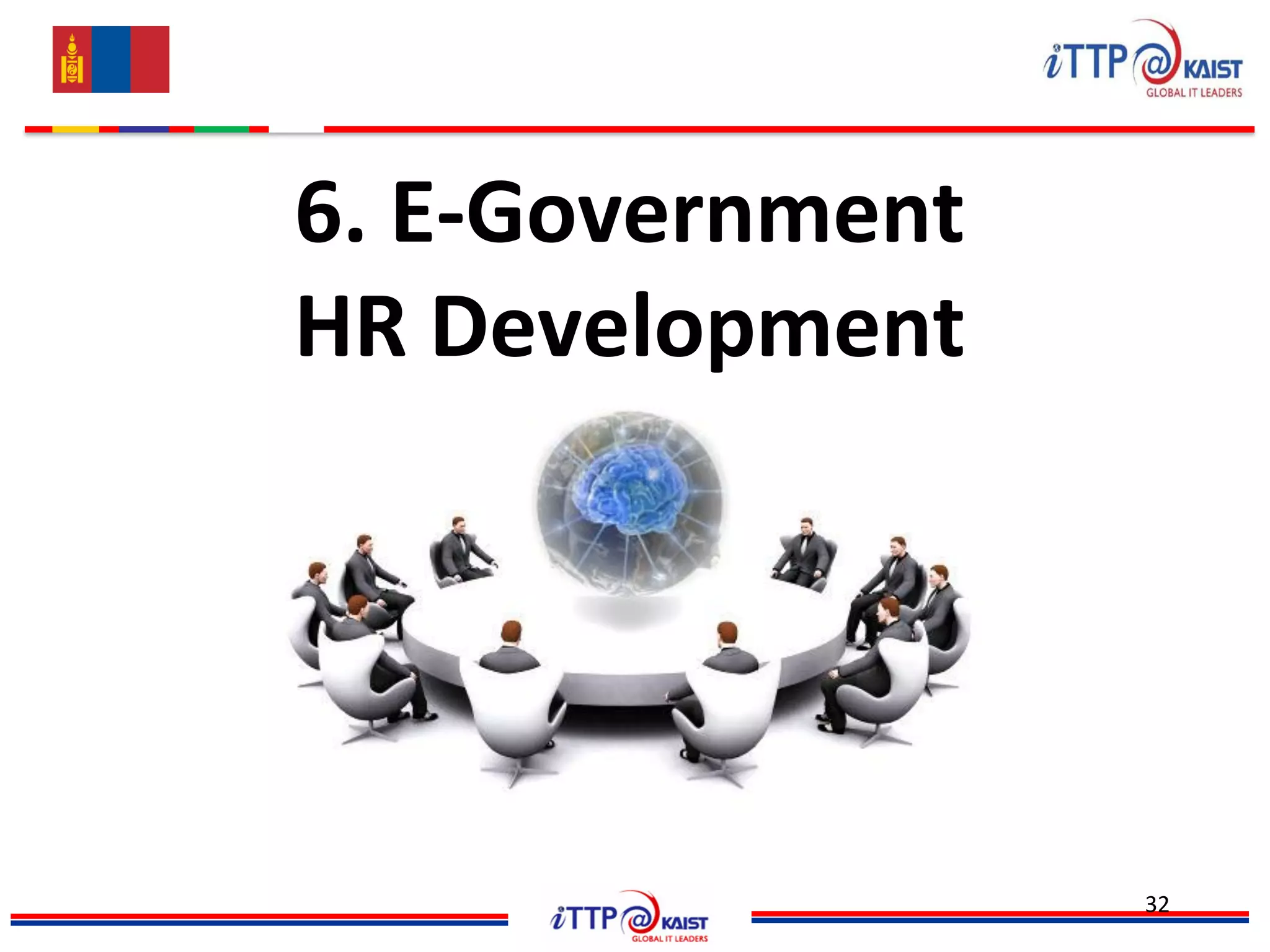 32
6. E-Government
HR Development
 