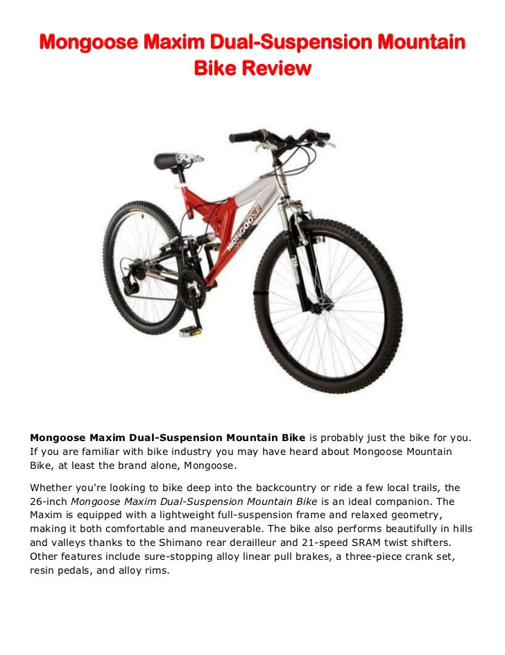 mongoose bike review