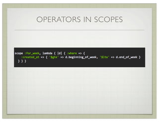 OPERATORS IN SCOPES
 