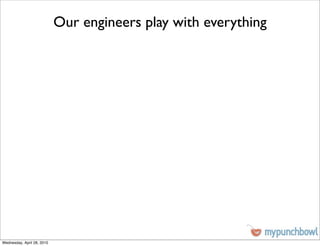 Our engineers play with everything




Wednesday, April 28, 2010
 