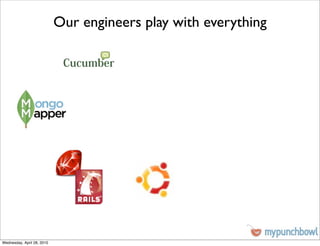 Our engineers play with everything




Wednesday, April 28, 2010
 