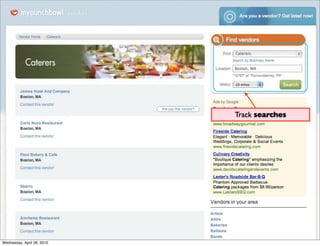 Track searches




Wednesday, April 28, 2010
 