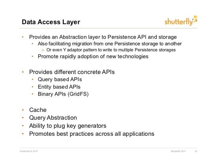 Data access layer vand schema definitions