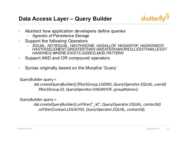 Data access layer vand schema definitions