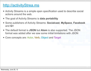 So how did we build this Activity Stream
  Engine on Cloud Foundry ?




                         CONFIDENTIAL
                                             25

Wednesday, June 20, 12
 