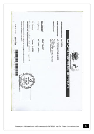 40
Monguma early childhood education and Development Center 2025 -2028 by elias elwai Williams @ www.edbismark.com
 