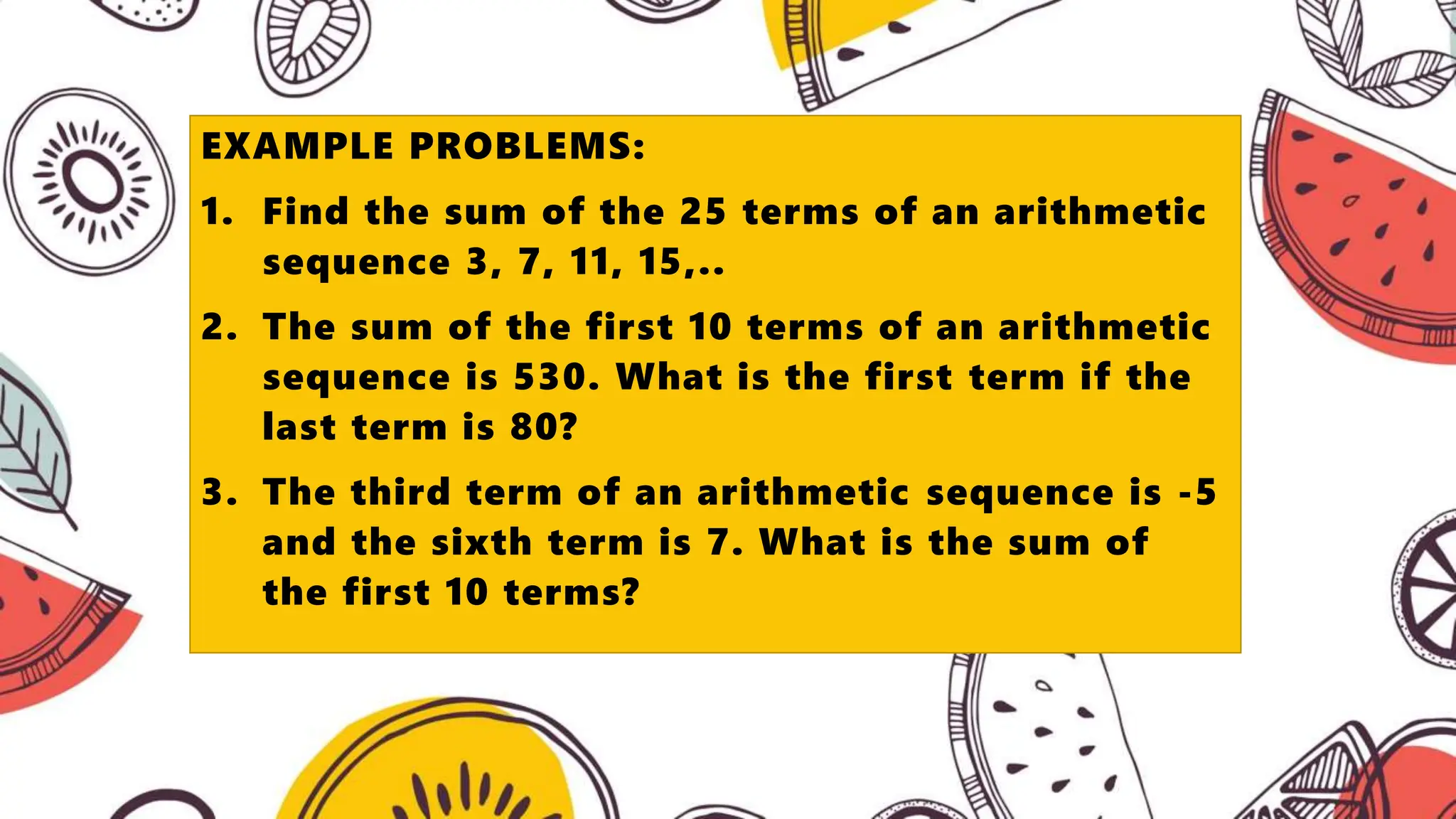 sum of arithmetic sequence monica demo.pptx | Homework and Study ...