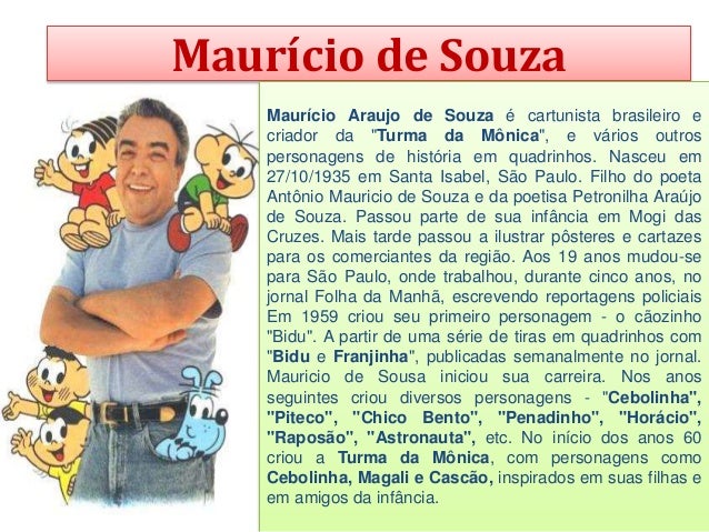 Literatura Infantil - Maurício de Souza e Inclusão