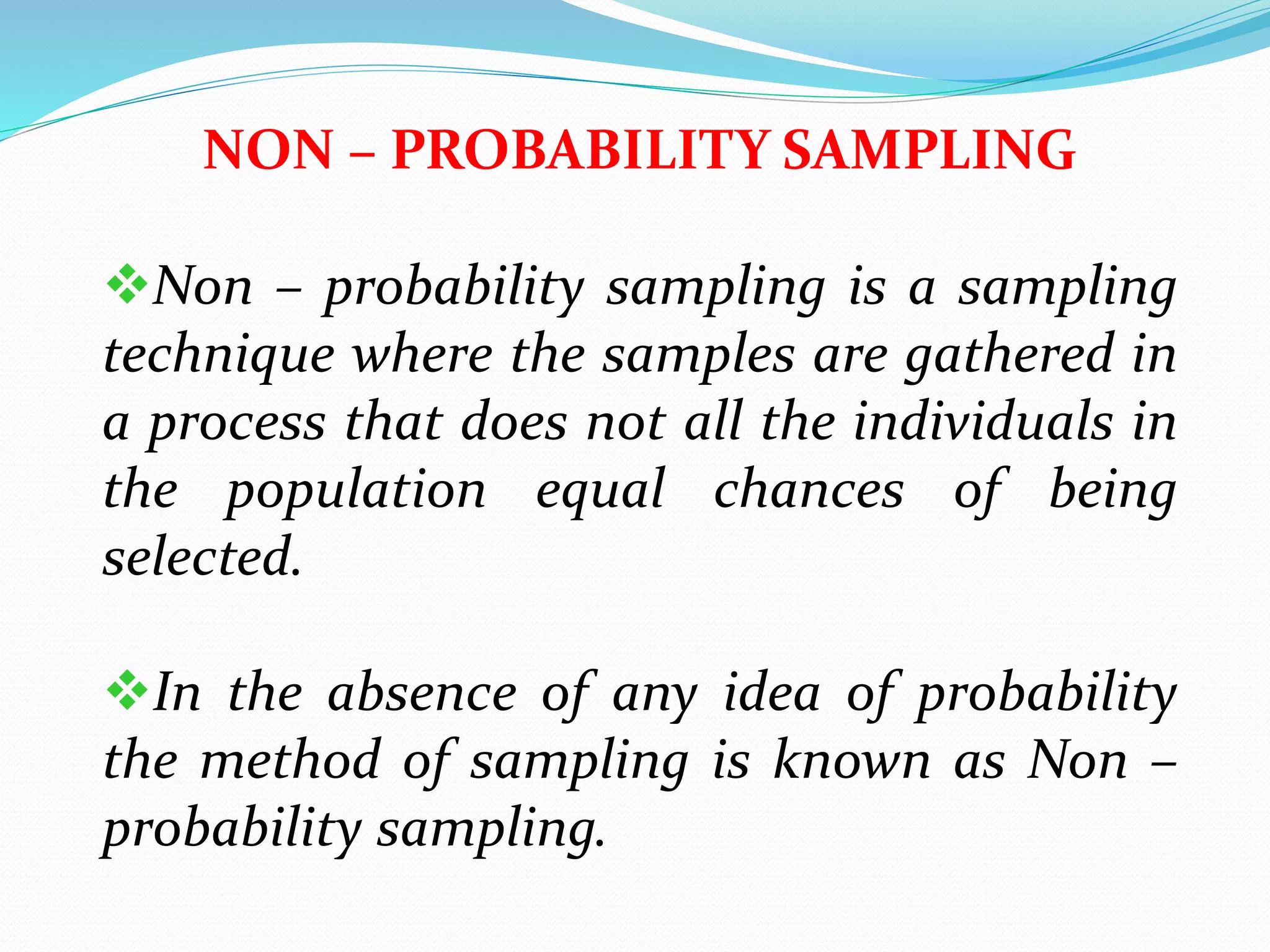 Non Probability Sampling Purposive Sampling Non – Probability Sampling (Convenience, Purposive). | PPTX | Science