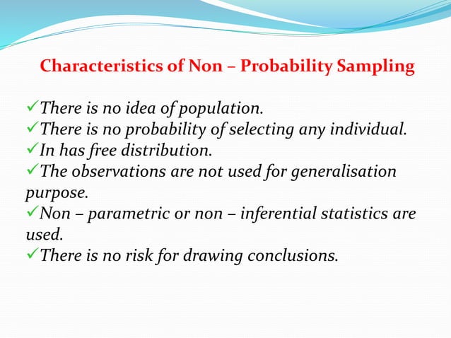 Non – Probability Sampling (Convenience, Purposive). | PPTX | Science