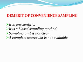 Non – Probability Sampling (Convenience, Purposive). | PPTX