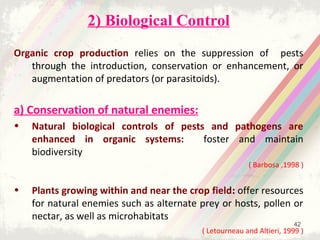 Insect-pest management in Organic Agriculture - Options and Challenges ...