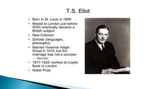 The theory of Impersonality by T.S. Eliot | PPTX