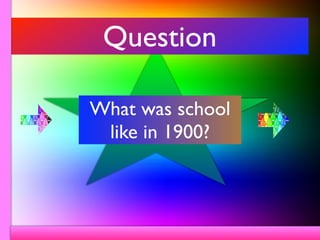 Question

What was school
 like in 1900?
 