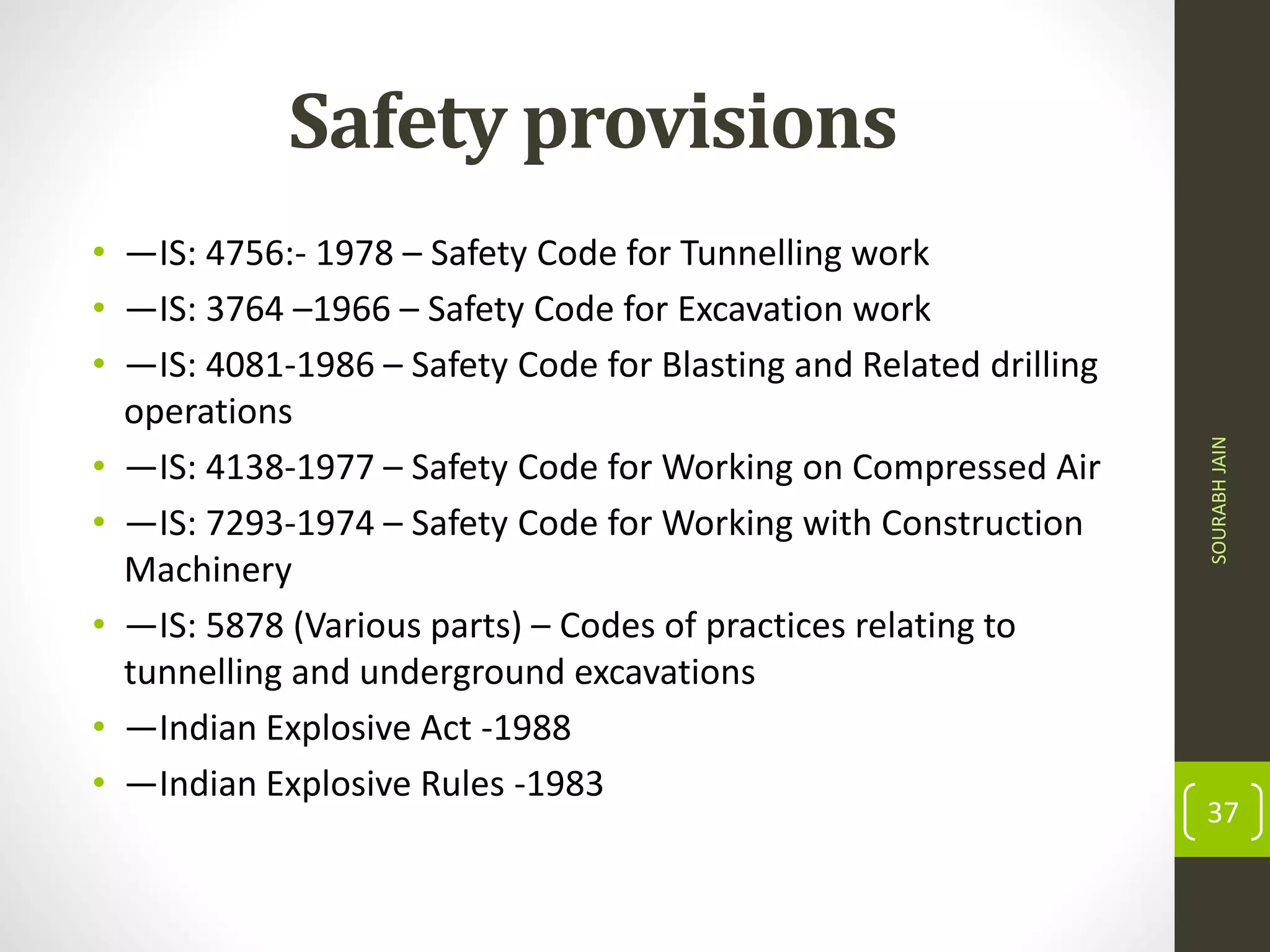 Monitering and safety aspects in underground structures | PPTX