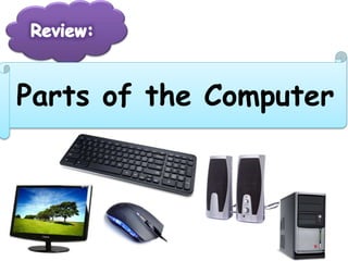 Parts of the Computer
 