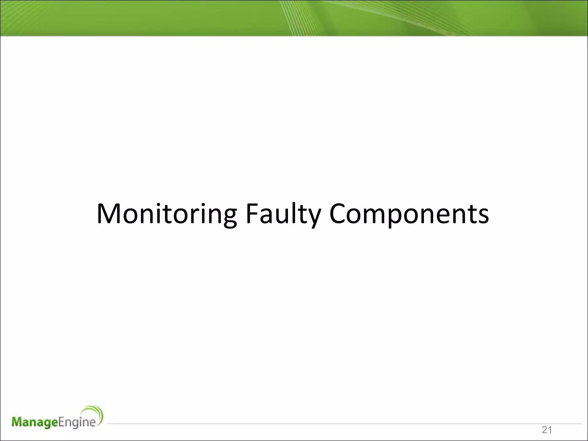 Monitoring Faulty Components
21
 