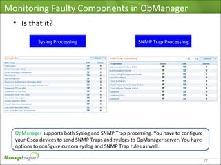Monitor and manage everything Cisco using OpManager | PPT