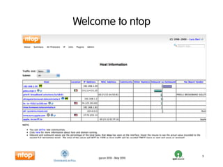 Welcome to ntop




                             3
     pycon 2010 - May 2010
 