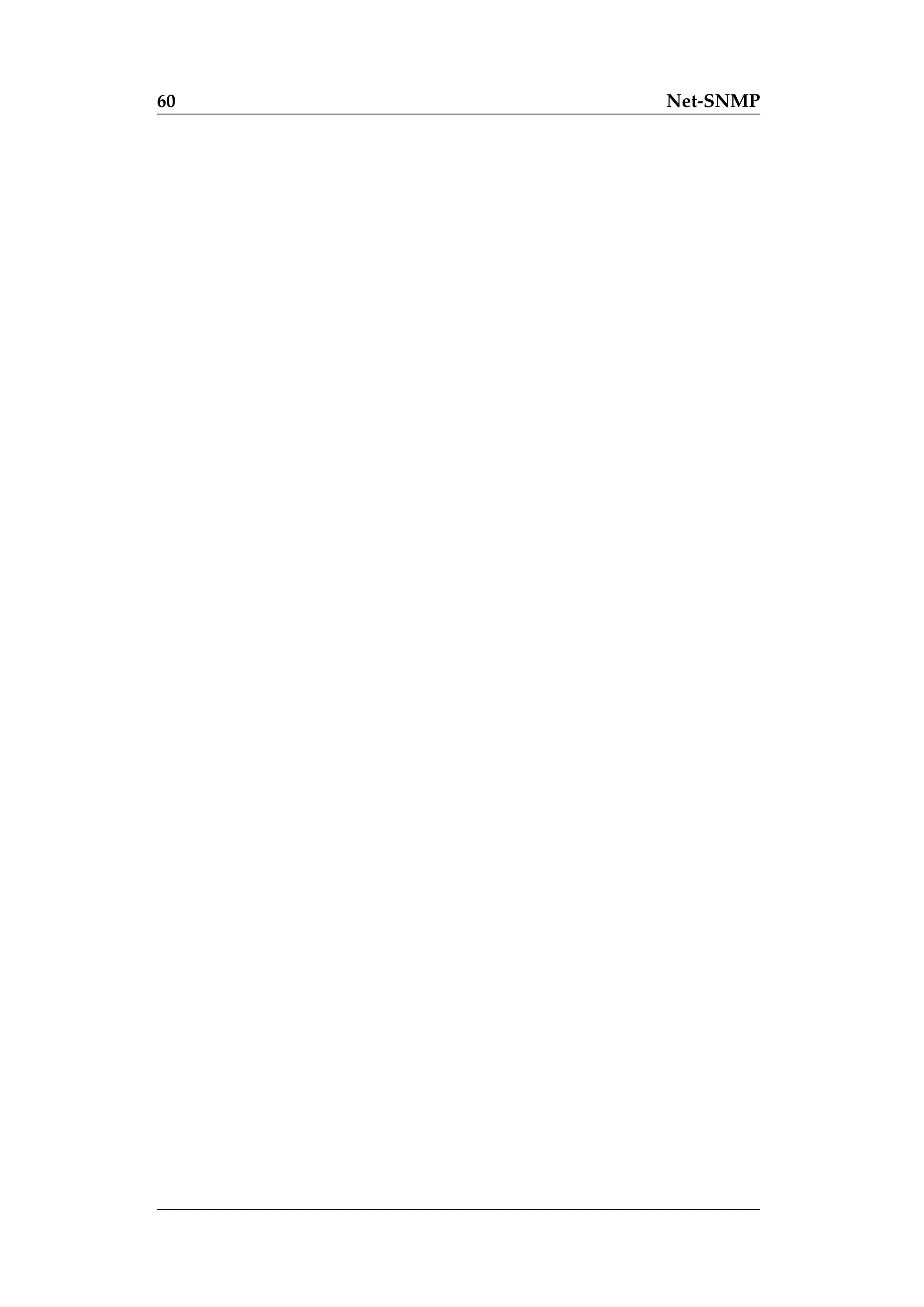 60   Net-SNMP
 