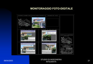 06/04/2003
STUDIO DI INGEGNERIA
INTEGRATA
21
MONITORAGGIO FOTO-DIGITALE
 