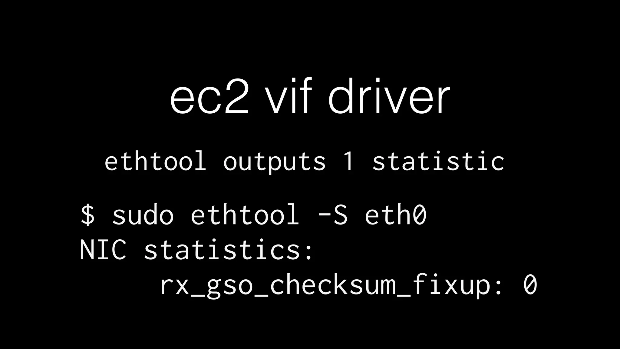 ¡dale, comparemos!
• ec2 vif driver
• ixgbe driver
• igb driver
 