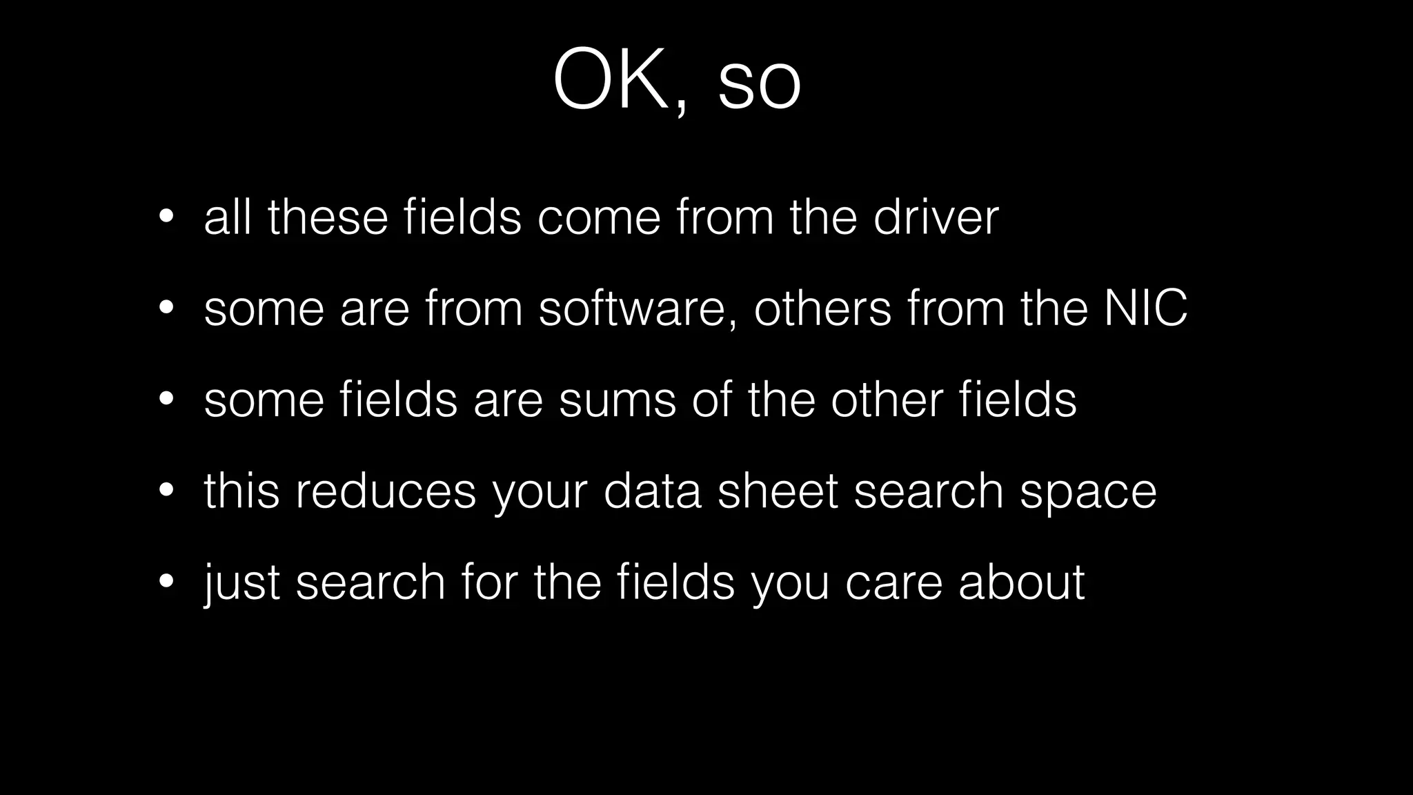 but what do
errors! drops! ﬁfo! frame! compressed!
mean?
 